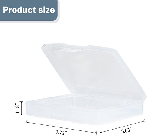 Party Club of America Transparent 5" x 7" Photo Storage Boxes - Photo Organizer Cases Photo Keeper Picture Storage Containers Box for Photos - 10 Pack (Clear)