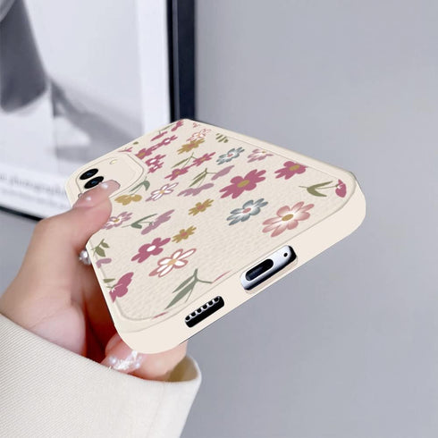 Samsung Galaxy A14 5G Case with Cute Flowers Pattern, Soft PU Leather Protective Case for Women, Pink