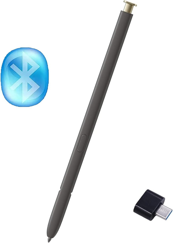 Galaxy S24 Ultra Stylus Pen with Bluetooth, Replacement for Samsung Galaxy S24 Ultra 5G, Yellow Gold, Type-C Converter
