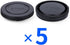 Camera Rear Lens Cap & Body Cap Cover for Sony E Mount A1 A7C A7R IV III A7 III II A7S III II (5 Packs)
