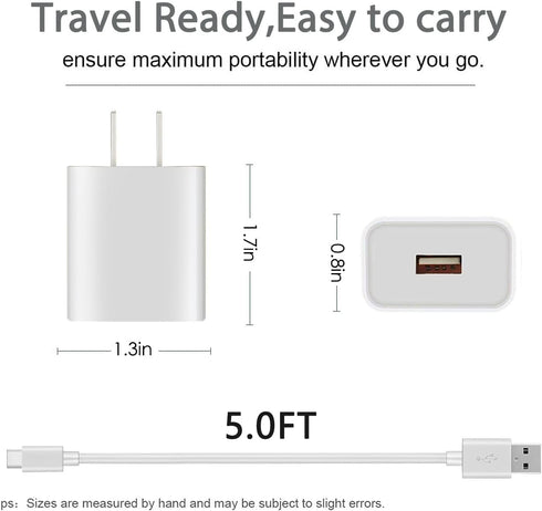 USB C Power Cord 5V Charger for VAVA Baby Monitor Handheld Screen Adapter, 5ft Charging Cord