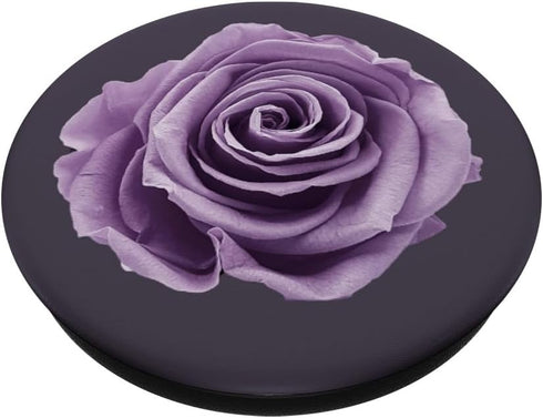 Rose in Purple Shade on Grey Background PopSockets Swappable PopGrip