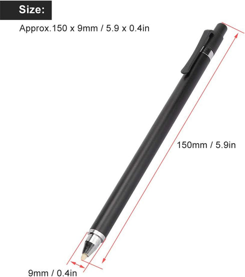 Universal Pen, Battery Pencils with High Sensitivity & Palm Rejection, Double Headed Phone Tablet Pen (Black)