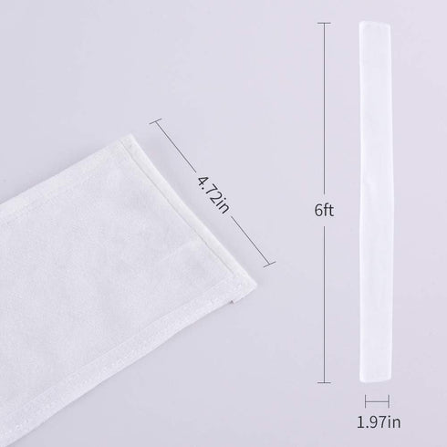 Aory 6 Chandelier Chain Cover Feet,Flannelette White Fabric Cord Cover for Chandelier Wire Decoration and Protector