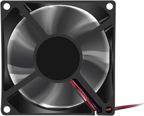 2Pcs 12V 80mm x 80mm x 25mm Brushless Cooling Fan, 3.14in 0.98in for PC Computer Case CPU Coolers
