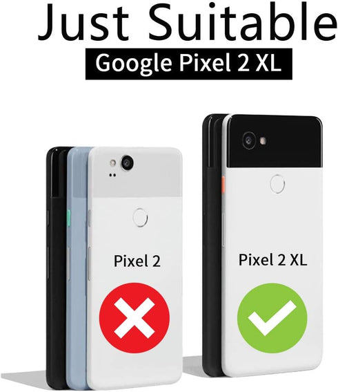 Slim Case for Google Pixel 2 XL, Thin Soft Flexible TPU Rubber Gel Skin, Anti-Scratch Shock Absorption, Brushed Black
