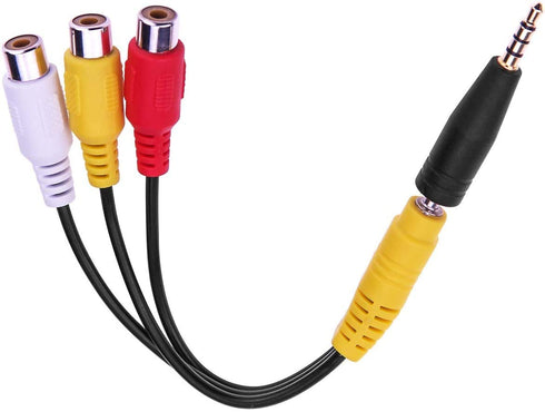 3.5mm Male to 3 RCA Female Video AV Component Adapter Cable for TCL TV, 6-Inch 3.5mm Plug to Triple RCA Jack Splitter