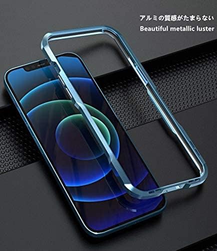 HENGHUI Aluminum Bumpers Case for iPhone 13 Pro Max, Shock Absorbent Slim Cool Design (Black)