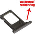 SIM Card Tray Holder Slot Replacement for iPhone 11 Pro and iPhone 11 Pro Max (Space Gray/Black) with Waterproof Rubber Ring and Eject Pin (Single Sim Version)
