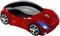 2.4GHz Wireless Mouse Cool 3D Sport Car Shape Ergonomic Optical Mice for PC Laptop Women Small Hands (Red)