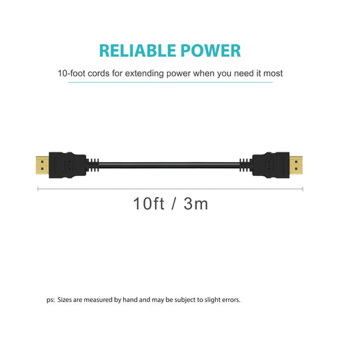 10Ft 8K 10K 4K PS5, PS4, High Speed HDMI Cable HDMI to HDMI Cord Fit for Samsung Smart TV, Sound bar, Sony Xbox One