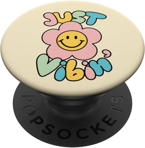 Happy Face Aesthetic Just Vibin’ Indie PopSockets Standard PopGrip