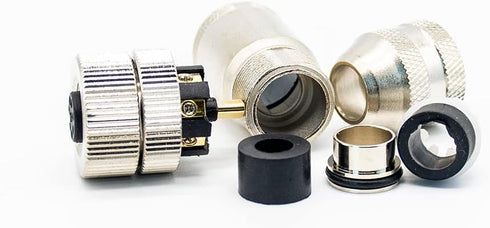 2 Pcs M12 8 Pin Female Connector Straight Aviation Plug, Waterproof, Assemble Type Plug, IP67
