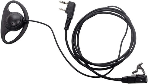 Caroo D Shape Earpiece Headset with Mic PTT for Baofeng UV-5R BF-888S BF-F8HP BF-F9 UV-82 UV-82HP UV-82C Kenwood