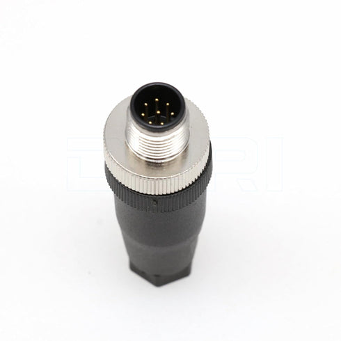 DRRI M12 A-Code 8-pin Male Sensor Connector, Waterproof IP67, Straight 4 Sets