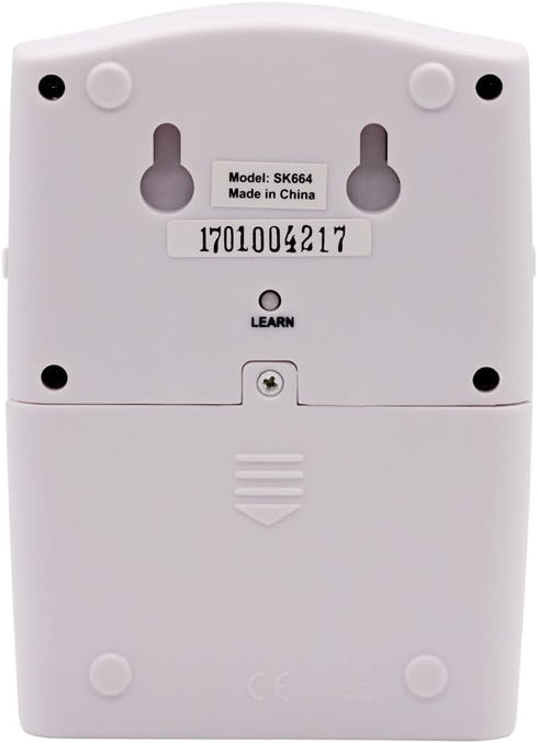 Ideal Security Wireless Chime SK664 - 6 Different Sounds, LED Alert, Battery Powered, Works with All SK6 Sensors, White