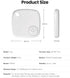Bluetooth Tracker & Item Locator, Key Finder Smart Tag for Apple Find My (iOS Only), 1 Year Battery (White-1pack)