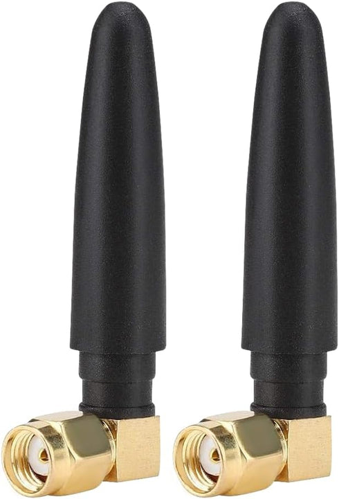 Probox AW050 Mini Dual Band WiFi Antenna (2-Pack), 2.4GHz 5GHz 5.8GHz MIMO RP-SMA Male Right Angle Connectors for WiFi