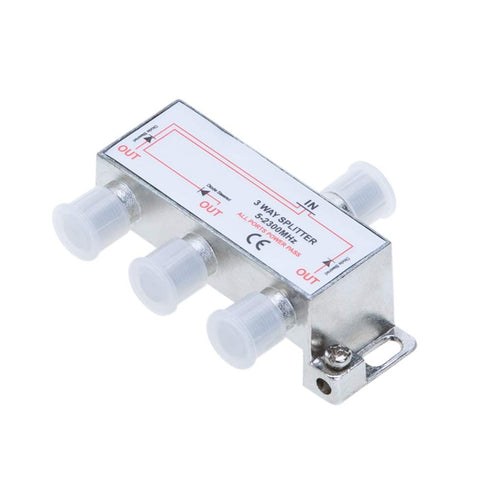 Cables Direct Online 3 Way Bi-Directional Coaxial Antenna Splitter - 5-2300 MHz Indoor and Outdoor Waterproof for RG6