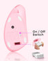 Lekvey Pink Ergonomic Vertical Wireless Mouse, Rechargeable 2.4 GHz USB Optical, 800/1200/1600 DPI, 6 Buttons