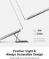 MOFT Invisible Slim Laptop Stand, Adhesive and Reusable, Adjustable for Laptops Up to 15.6", Grey