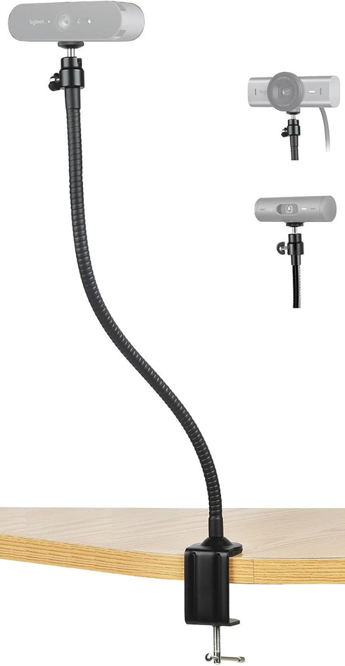 AceTaken Brio Webcam Stand, 25'' Flexible Arm Mount Holder Compatible with Logitech Webcam