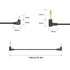 90 Degree 1/8 to 1/4 Stereo Audio Cable, Right Angle 3.5mm TRS Male to 6.35mm TRS Male Aux Cord for Guitar, Keyboard,