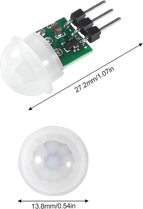 6PCS AM312 Mini Human Sensor Module, HC-SR312 PIR Motion Detector, DC 2.7 to 12V with 10pin Wire