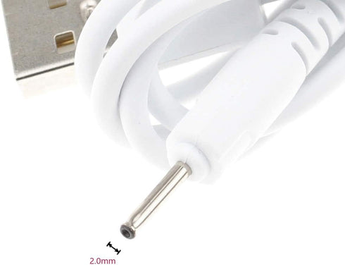 DC 2.0mm Jack Charger Port 100CM USB Charge Replacement Power Cable for Beats Solo HD505 Headphones
