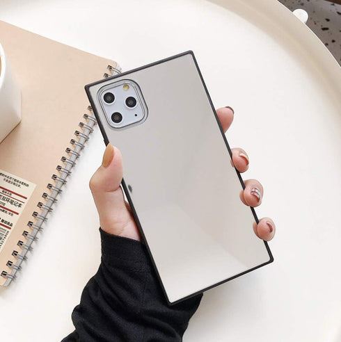 YTanazing for iPhone 11 Pro Mirror Case - Luxury Glass Glossy Rectangle Mirror Shockproof Hard Case, 5.8 inch