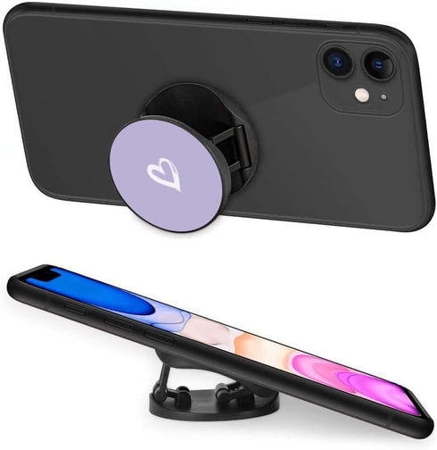 4 Pack Cell Phone Grip Holder for Smartphone, Finger Expanding Kickstand Stand - White, Rose Gold, Heart, Purple,