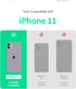 GOOSPERY Magnetic Door Bumper Case for iPhone 11, Card Holder Wallet, Protective Dual Layer, Purple