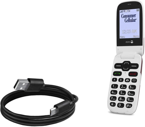BoxWave DirectSync Cable for Doro PhoneEasy 626, Durable Charge and Sync