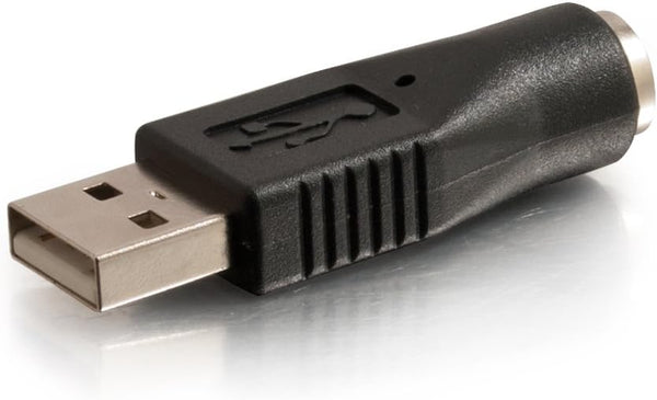C2G Legrand USB to PS/2 Adapter - Male to Female for USB Mouse and PS/2 Keyboard - Black, 1 Count