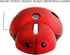 elec Space Mini Wireless Mouse for Kids, Cute Ladybug Shape, 3000DPI Portable Optical Mouse (Red)