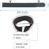 6Pcs 24" x 2" Nylon Heavy Duty Reusable Hook and Loop Cinch Straps, Adjustable Fastening Cable Straps, Black