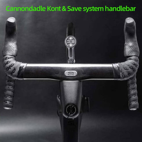 Out Front Bike Stem Handlebar Combo Mount for Garmin Wahoo Bryton Rider Stages Dash Compatible with Cannondale Systemsix