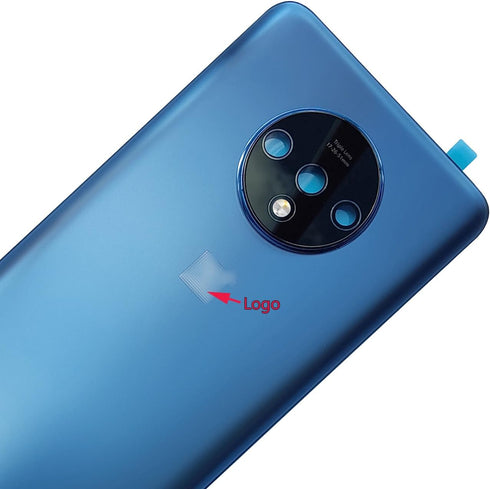 ubrokeifixit for OnePlus 7T Housing, Rear Glass Back Door Cover Replacement/Adhesive, Blue