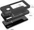 Asuwish Phone Case for Samsung Galaxy A11 with Black Credit Card Holder Slot, Tempered Glass Protector