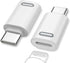 MoKo Lightning Female to USB C Male Adapter, 2 Pack USB-C to Lightning Adapter for iPhone 15/15 Pro/Air, Support Fast