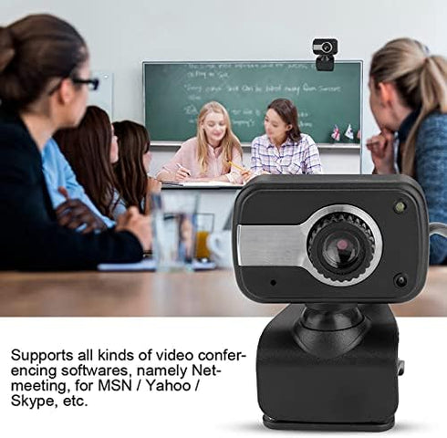 Zerone 640 480/0.3Mp 360 30 Webcam with Microphone, x USB Camera with Clamp Mount Support Rotation and Vertical