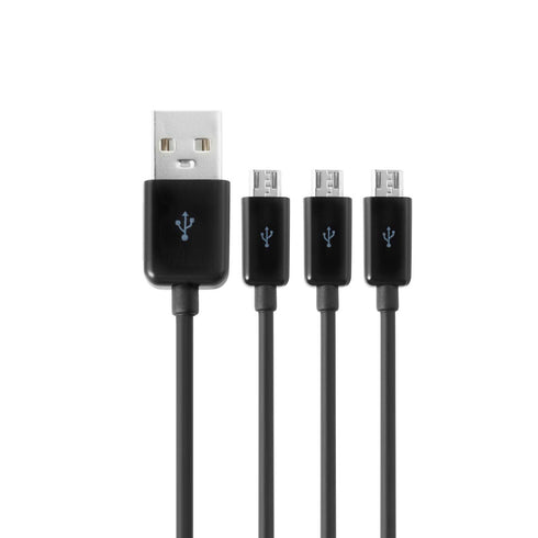 Herfair 3-in-1 Micro USB Splitter: 3 USB to Multi Micro USB Adapter, 480Mbps Data Sync for all Micro USB devices.