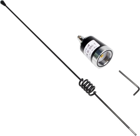 HYS 17.7inchs 462-467Mhz 460-470Mhz Long Range Pretuned Low-Profile UHF Whip NMO Antenna for Midland Motorola GMRS