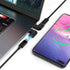 USB C Right Angle Adapter (3 Pack), 90 Degree USB Type-C Male to Female, Supports 100W Quick Charge, Black