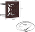 Universal Vertical Pole Mount Adapter with 2 Loops - Brown Stainless Steel Wall Mounting Bracket for CCTV Security
