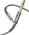 JSAUX 4FT 1/4 to 1/8 Cable Stereo Audio Cable, 6.35mm Male to 3.5mm Male TRS for Guitar, Home Theater, Speakers - Grey