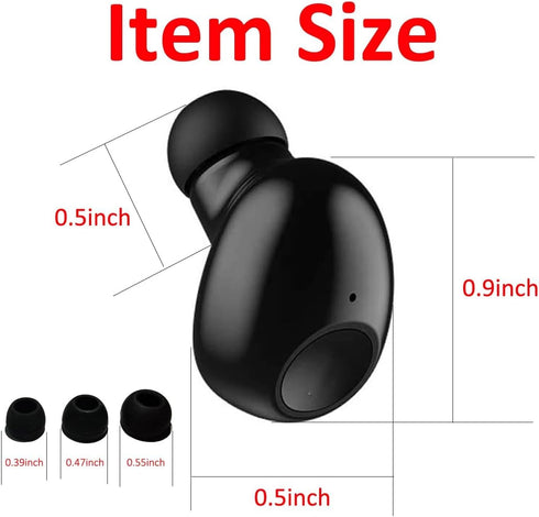 Bluetooth Earbud, 10 Hrs Playtime, Mini Wireless Headset, Hands-Free Car Headphone for iOS Android Smart Phones