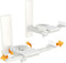 FDM Universal Speaker Wall Mount, One Pair of Side Clamping Bookshelf Speaker Bracket with Swivel and Tilt