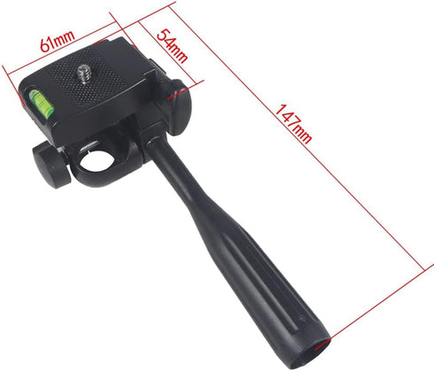 FEICHAO 1/4 (1/4" Three-Way Head Handle Screw Level Rotating Bracket for Tripod SLR Photography Accessories Thread)