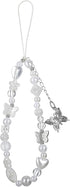 Qulkws Beaded Camera Wrist Strap Butterfly Cellphone Lanyard Strap Y2K Phone Charms Cute